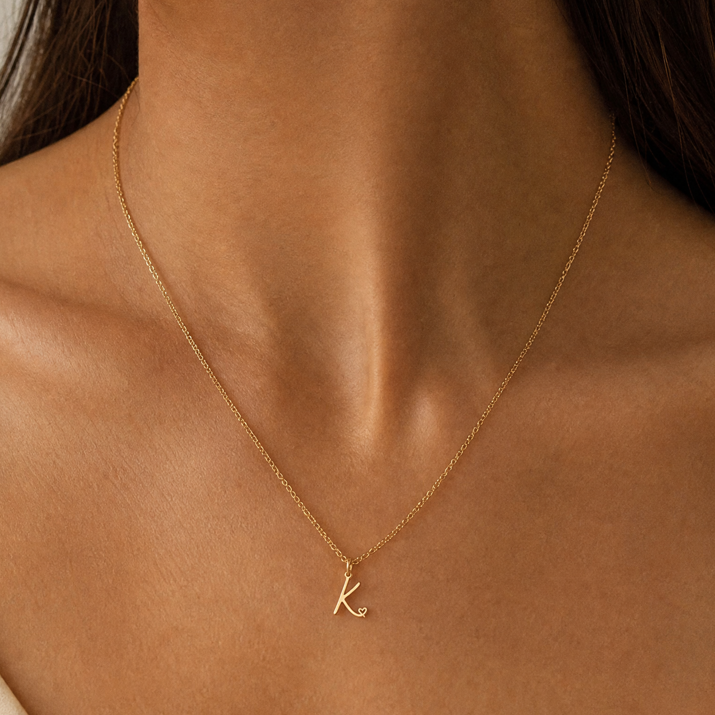 Carina Heart Initial Necklace