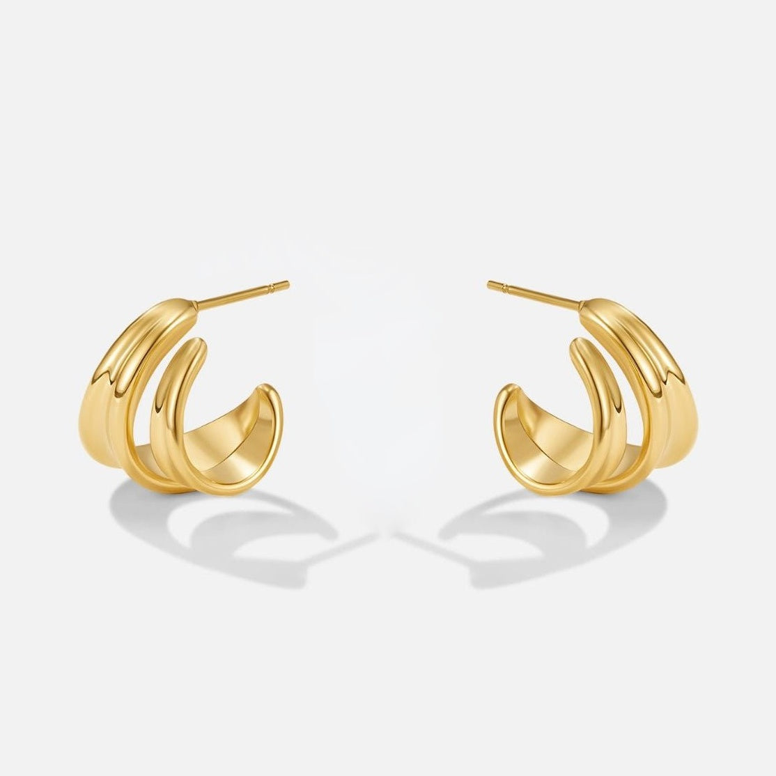 Ernesta Ridged Hoops