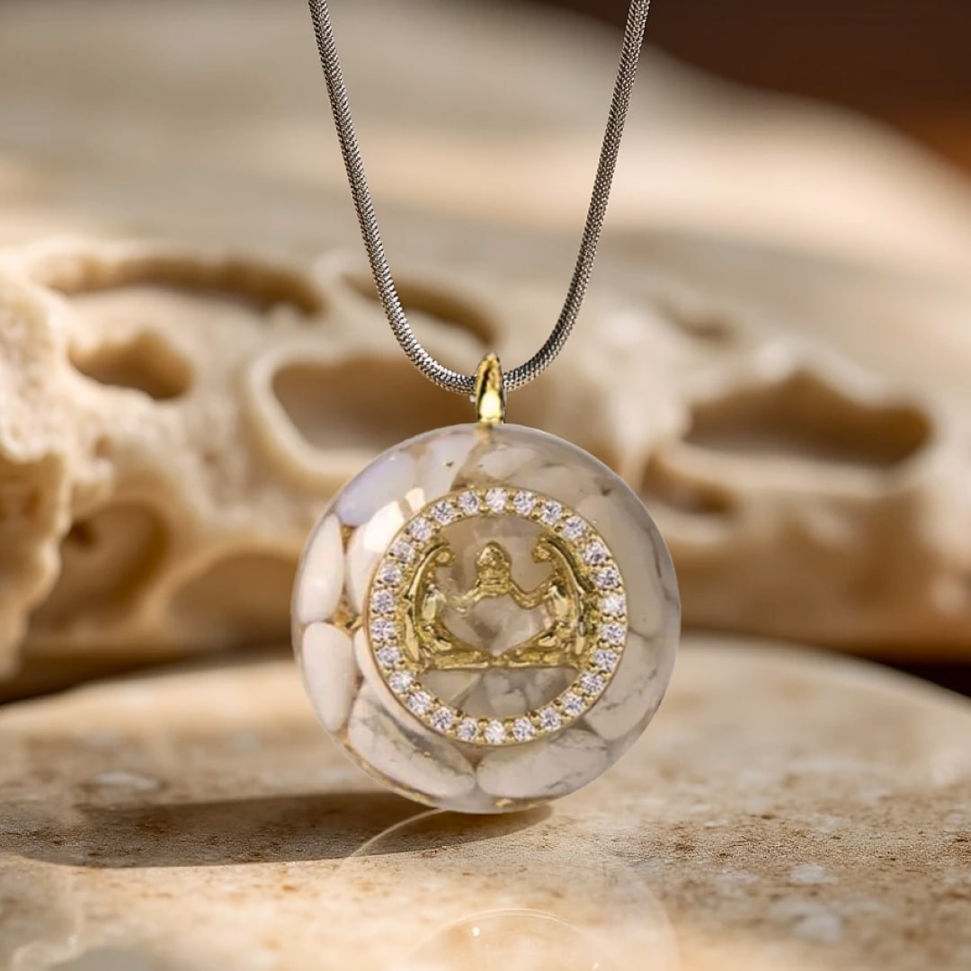 "Astrological Sign" Orgonite Pendant in Stone Chips