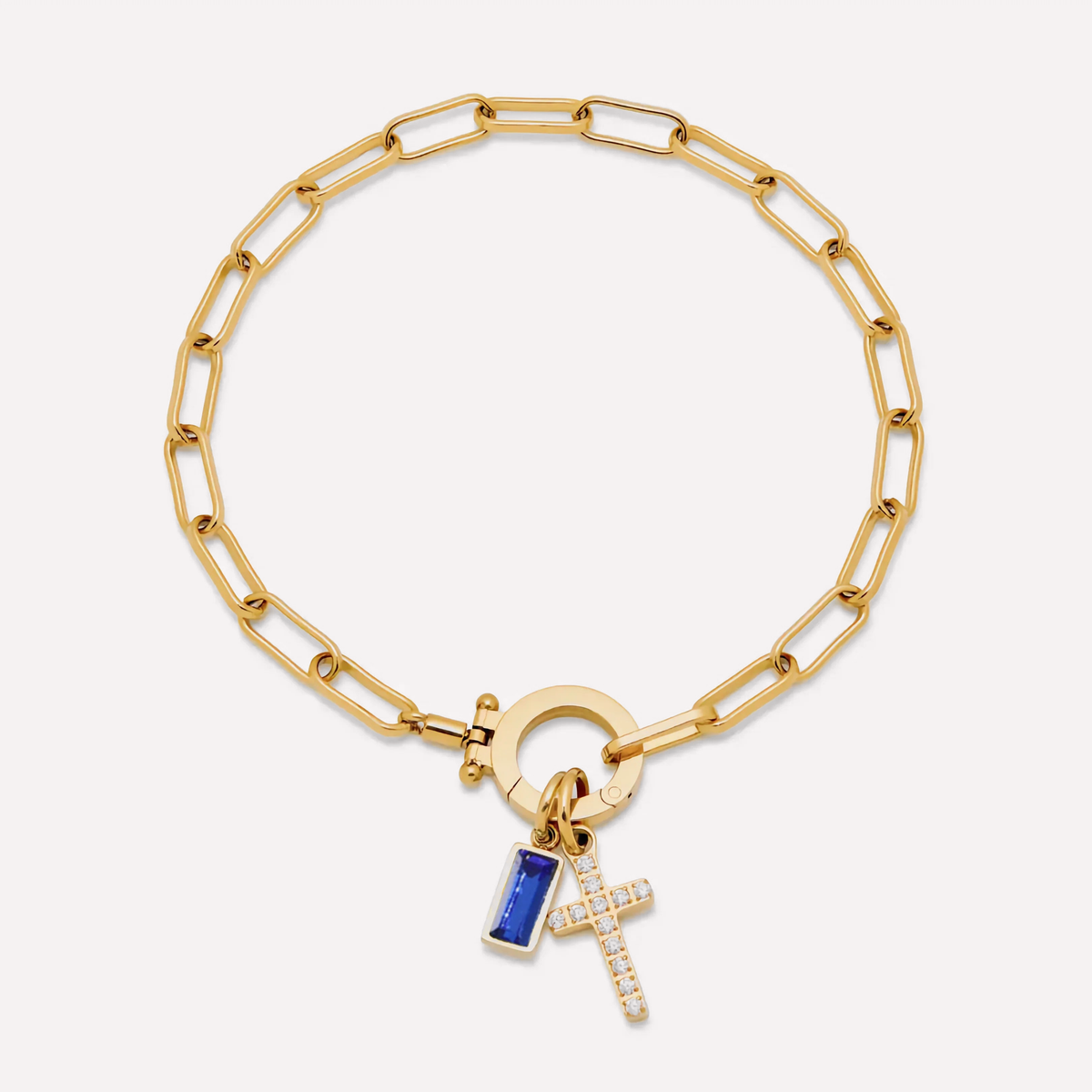 Grazia Birthstone Cross Bracelet — September