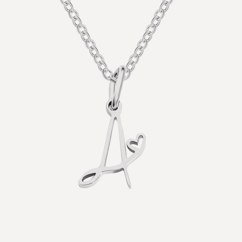 Carina Heart Initial Necklace