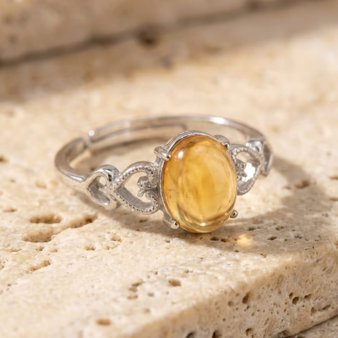 "Aurelia" Adjustable Ring in Citrine