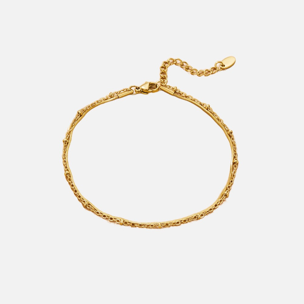 Pia Gold Layered Anklet