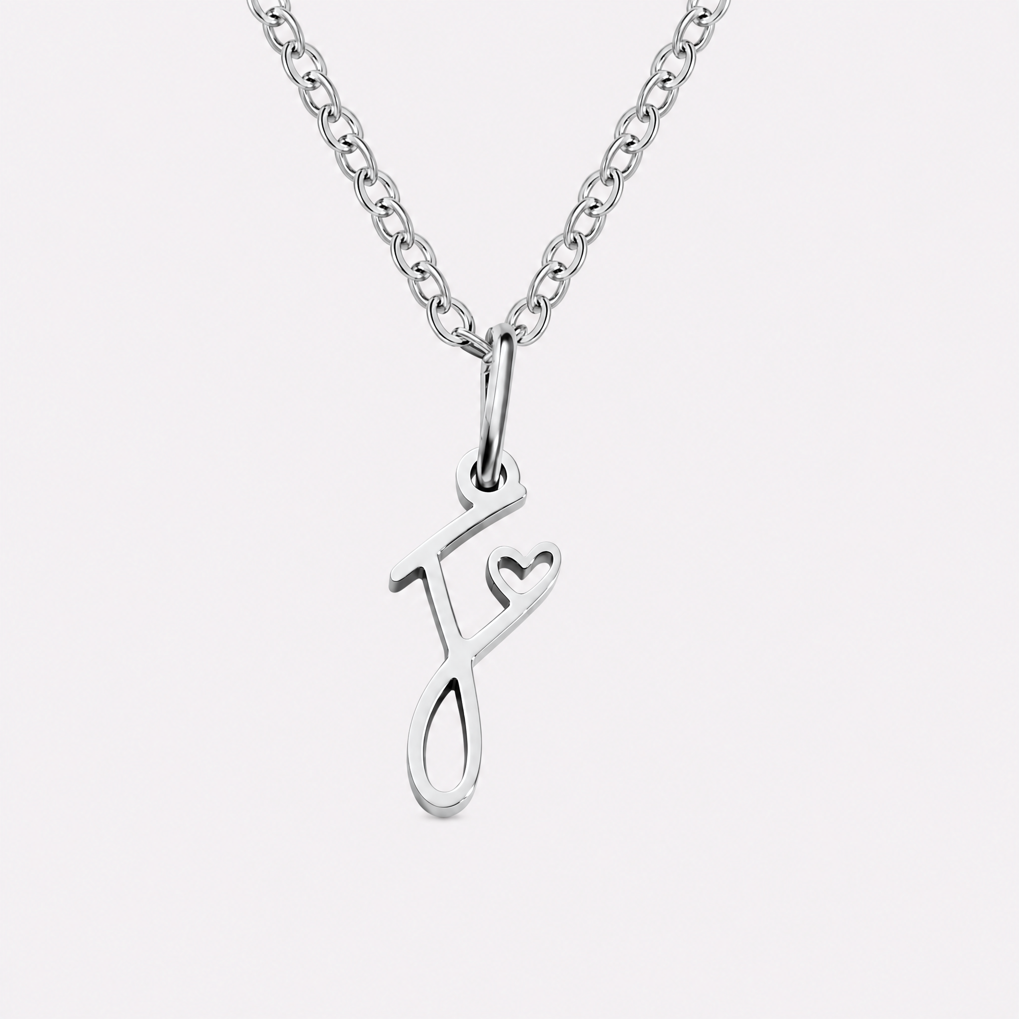 Carina Heart Initial Necklace