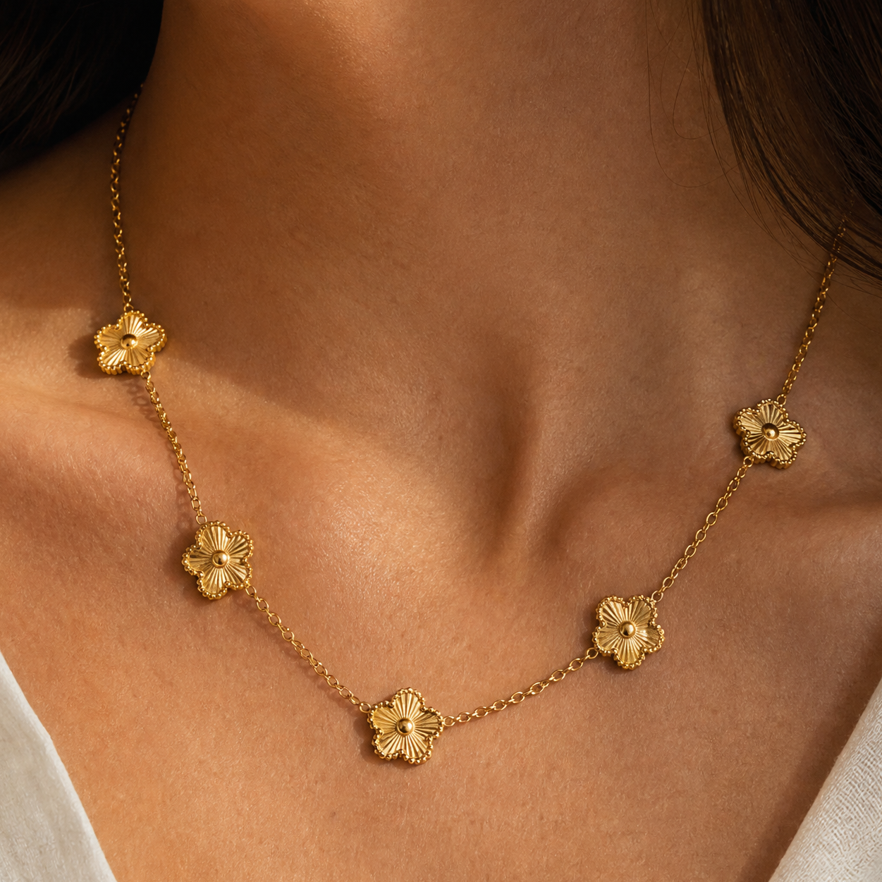 Claudia Flower Cluster Necklace