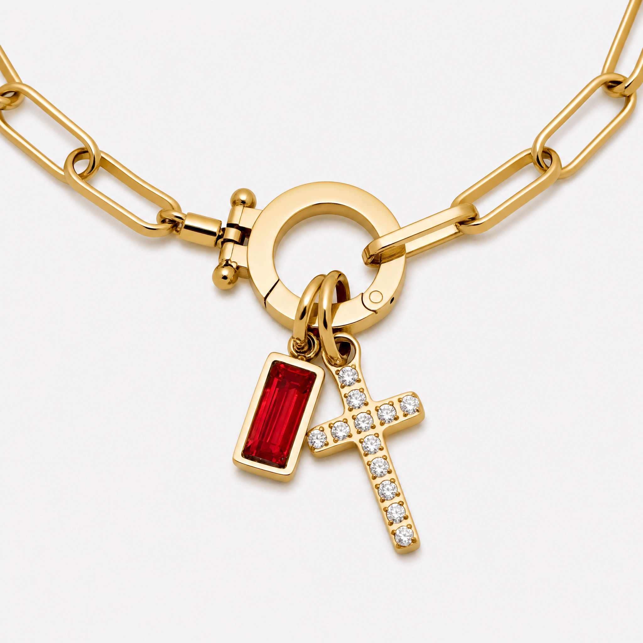 Grazia Birthstone Cross Bracelet