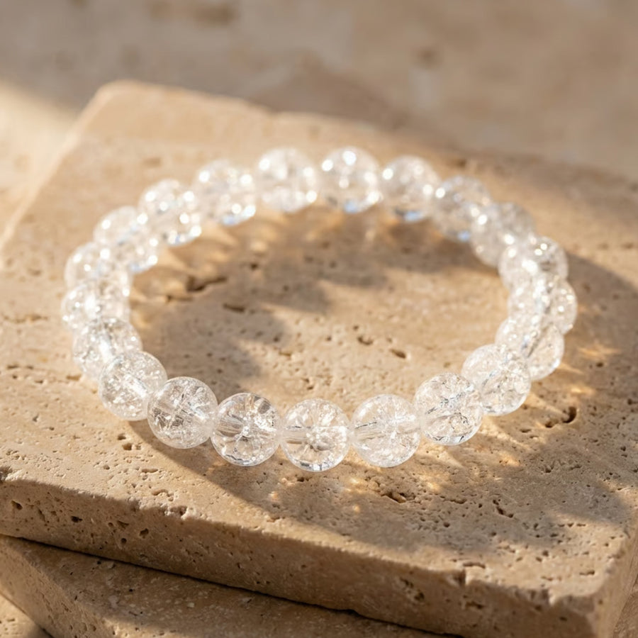 "Shards of Light" Bracelet in Crackled Rock Crystal