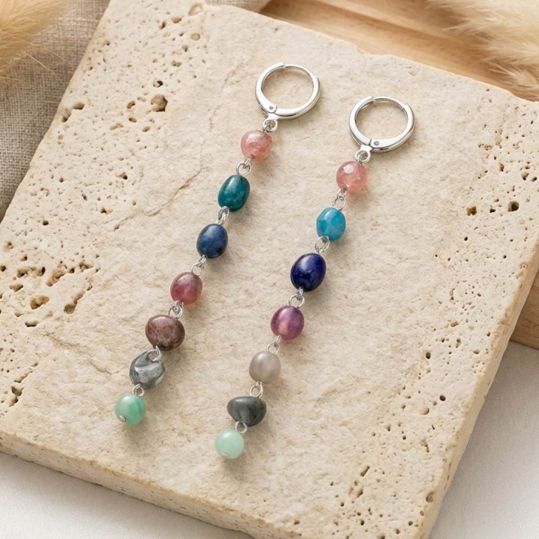 "Cascade of the Seven Colors" Earrings