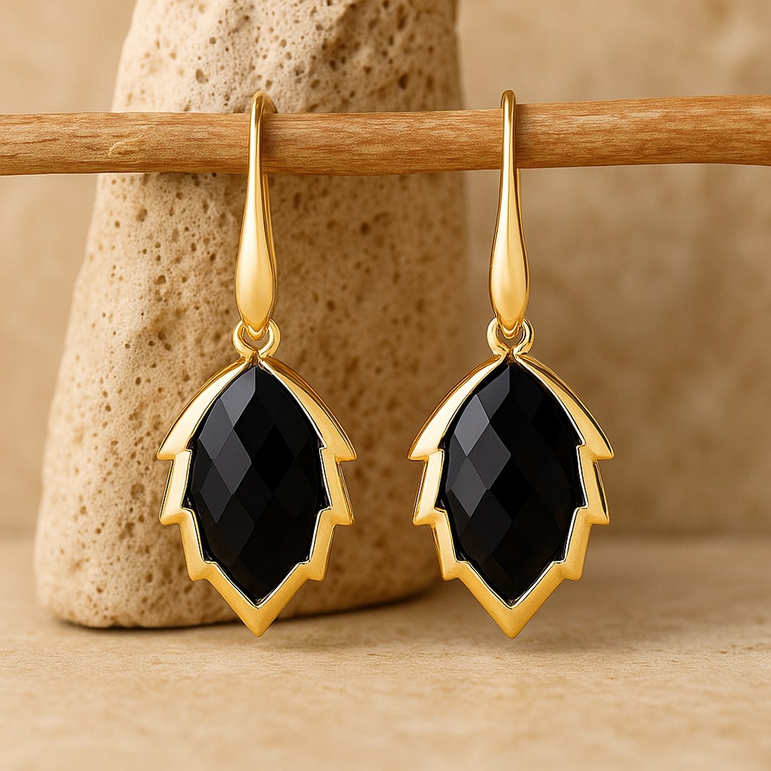 Leaves of the Tree Earrings in Natural Stone