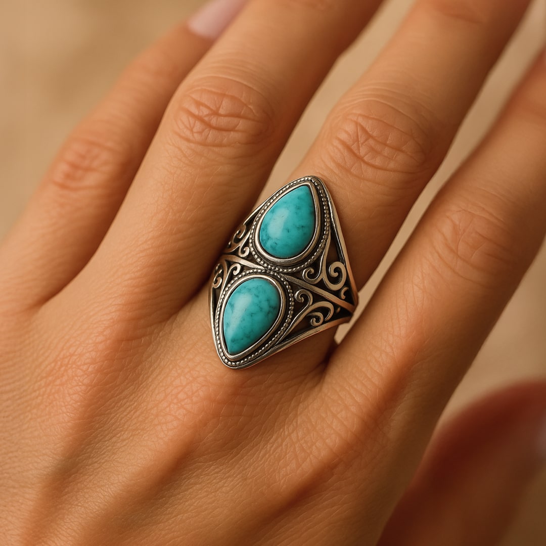 "Protective Echo" Ring in Turquoise