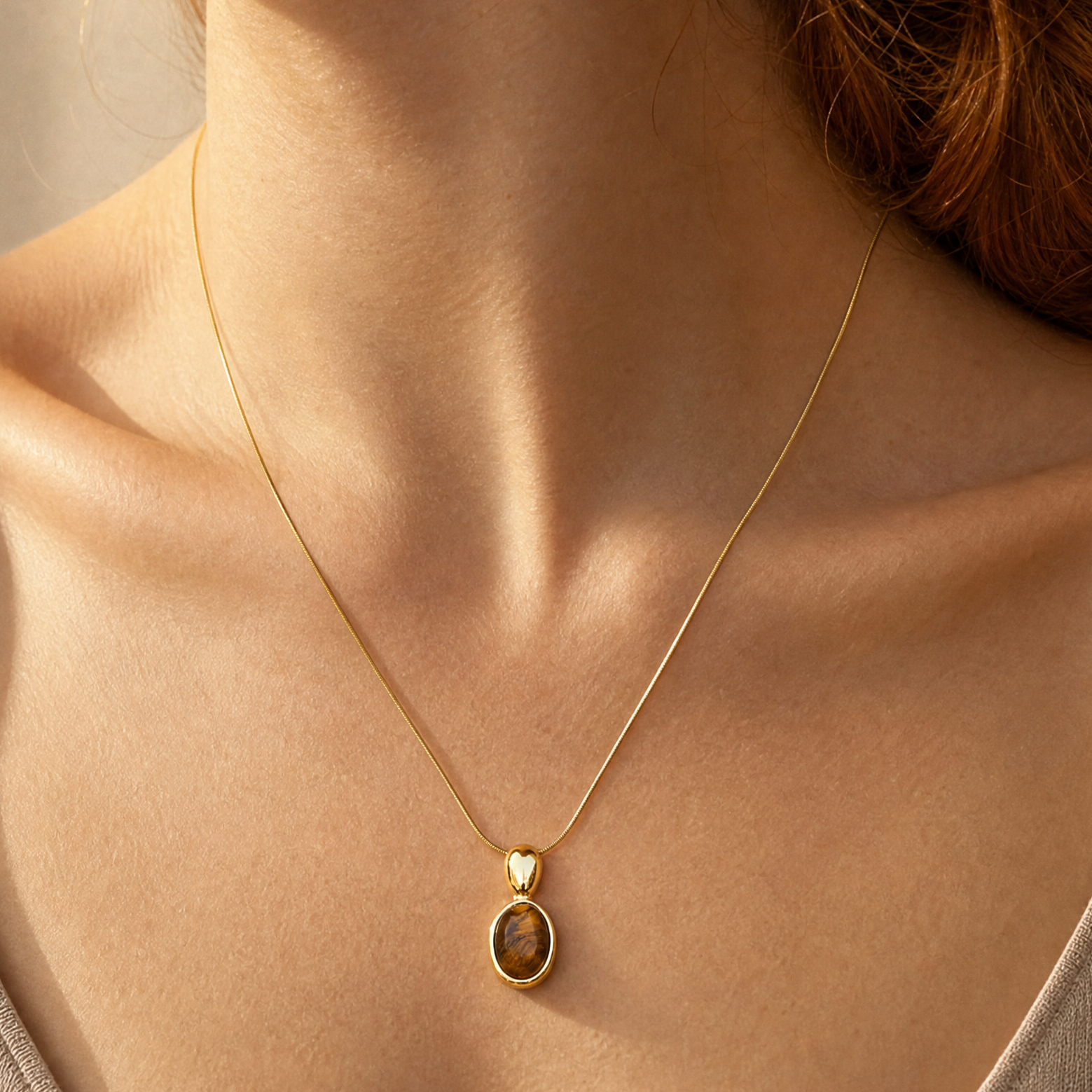 Leandra Tiger Eye Necklace