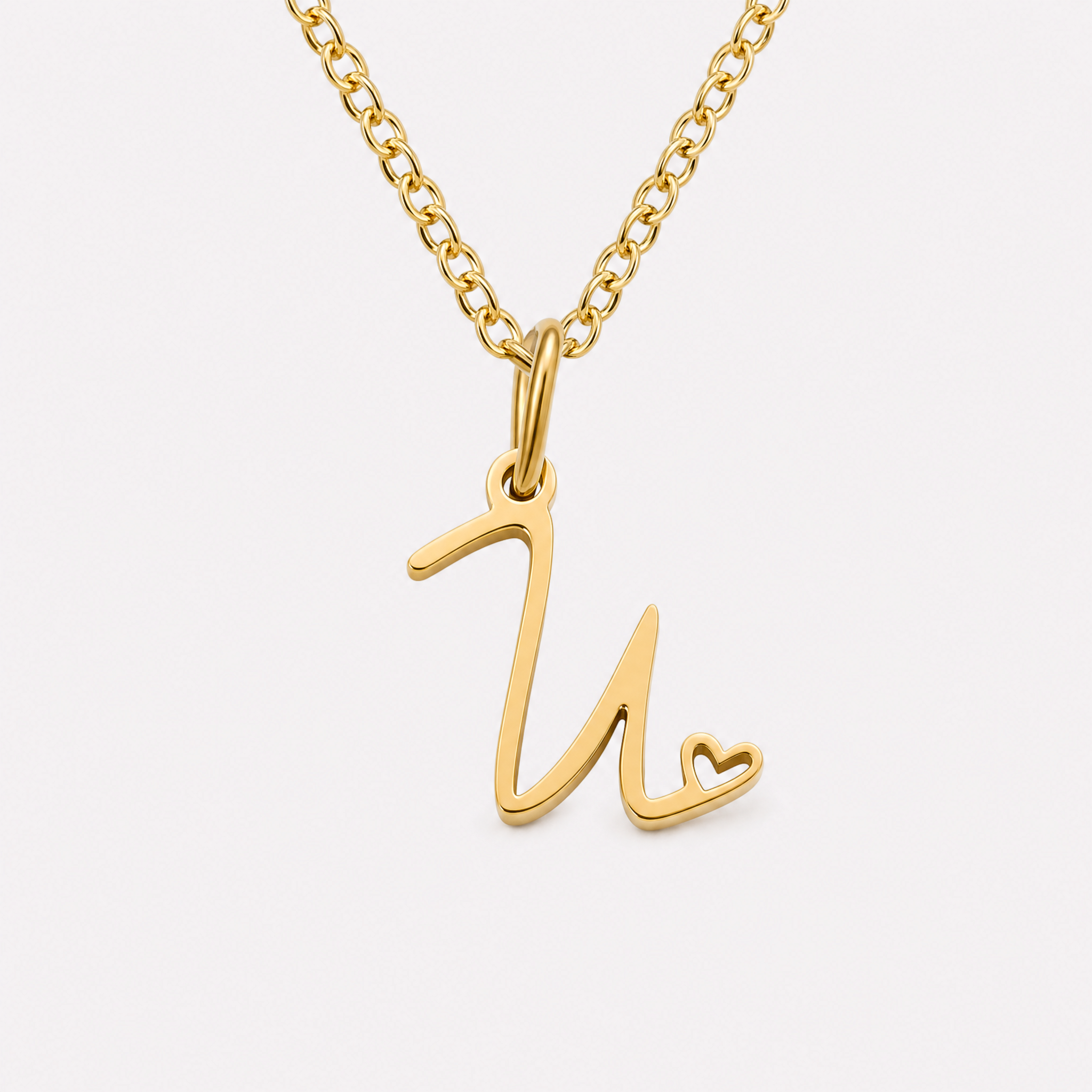 Carina Heart Initial Necklace
