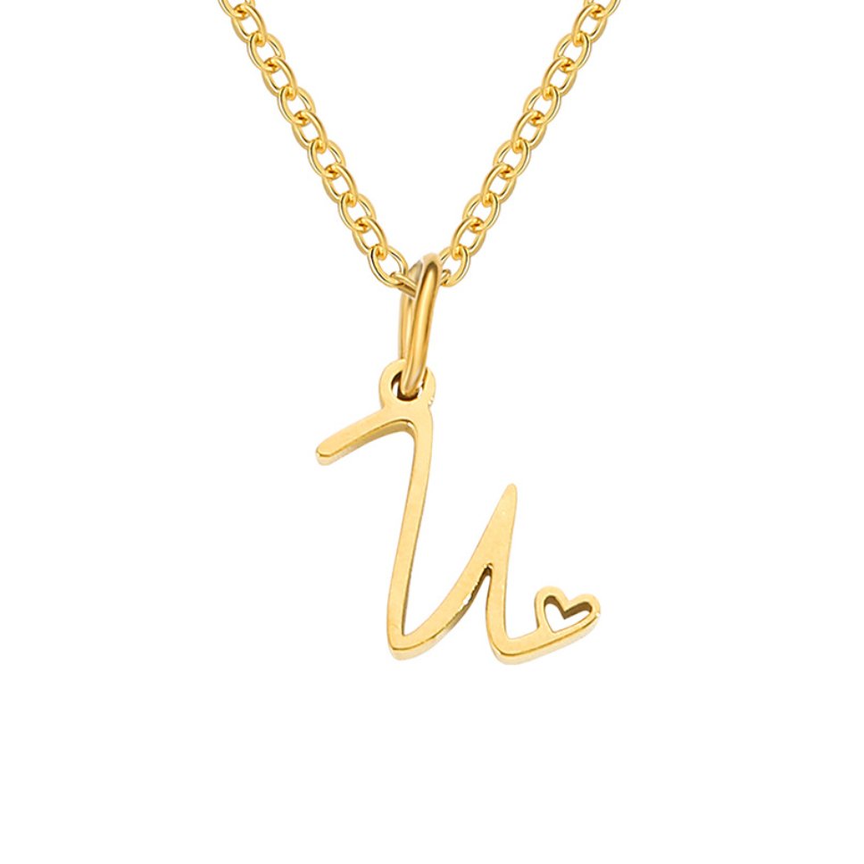 Carina Heart Initial Necklace