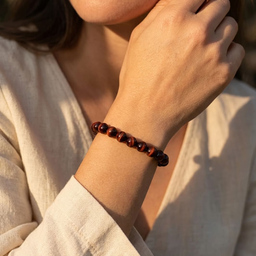 "Earthly Shield" Bracelet in Bull's Eye