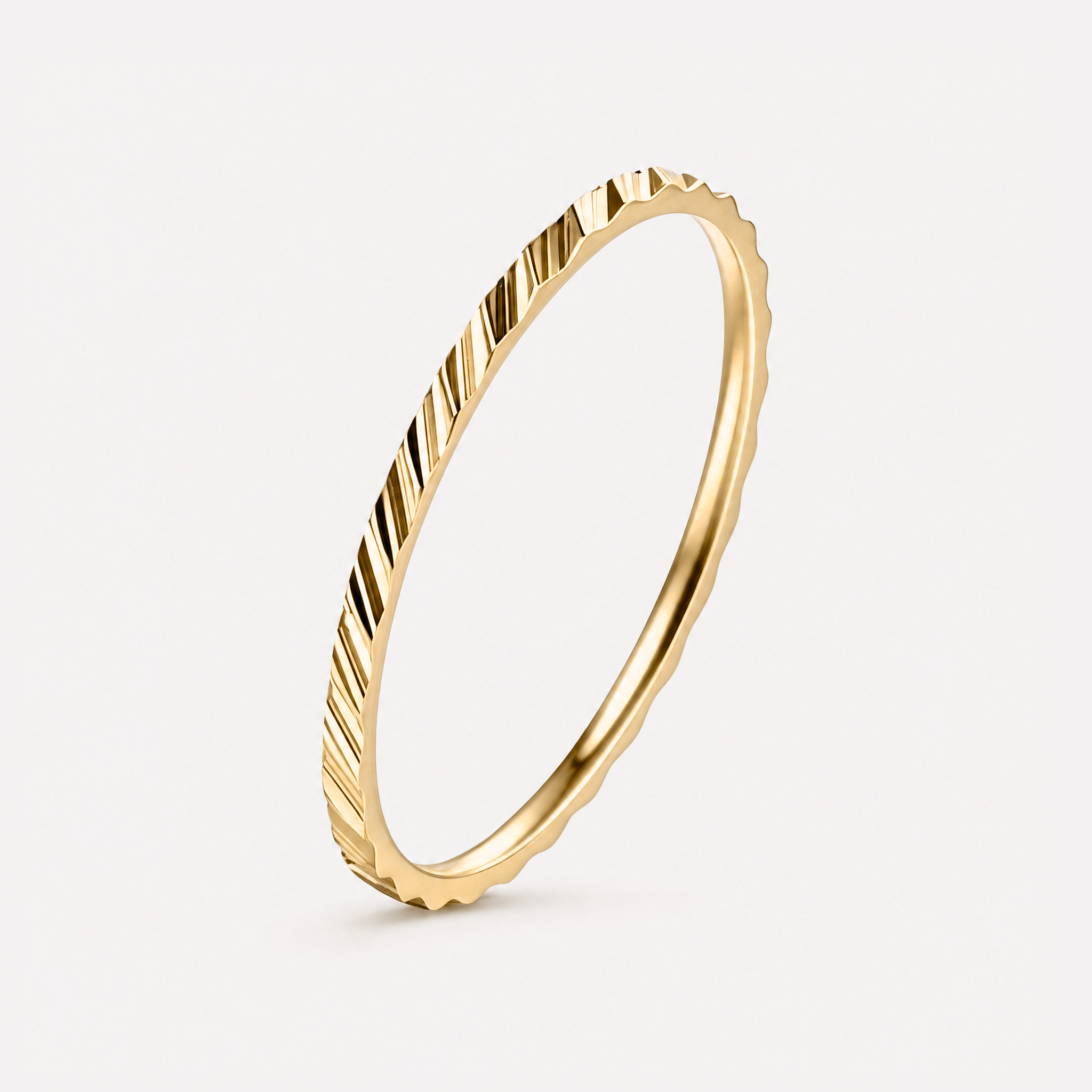Rosalia Ribbed Stacking Ring