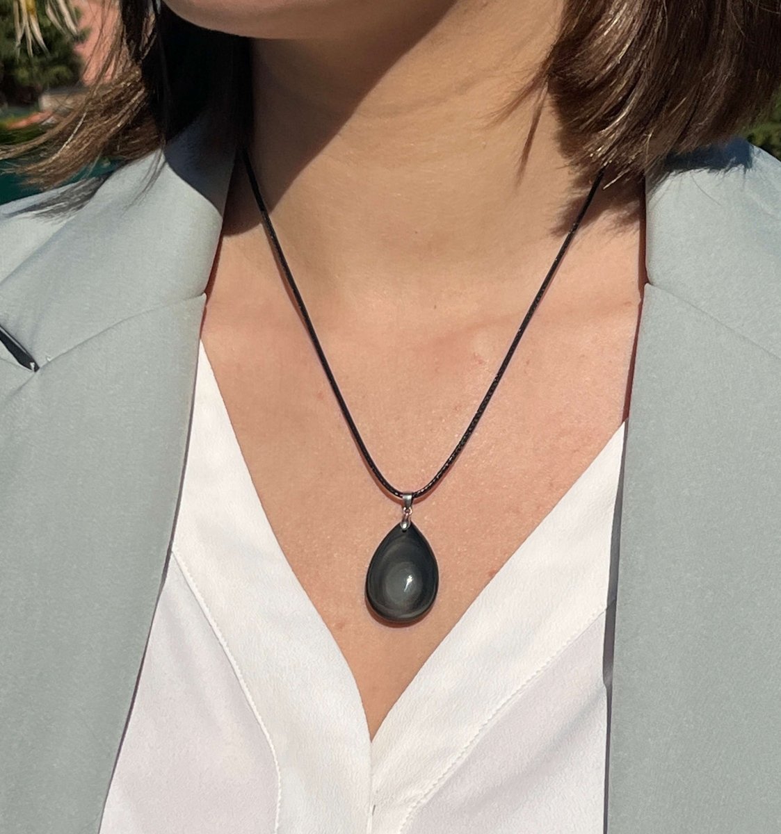 Drop Pendant in Celestial Eye Obsidian