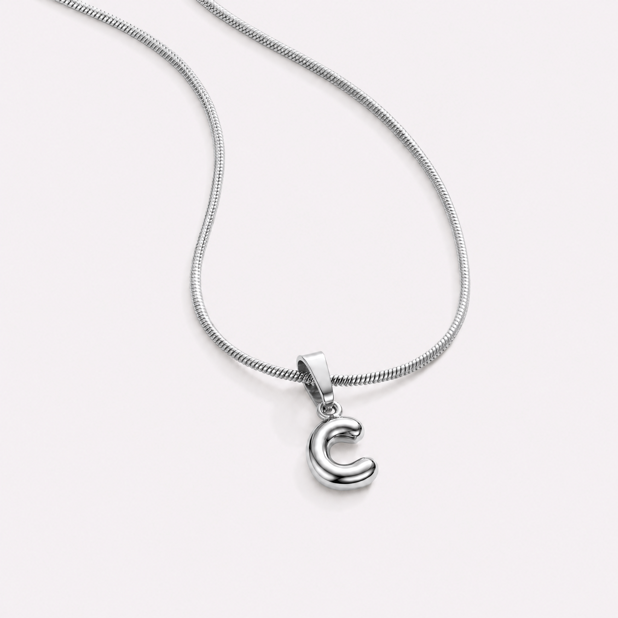 Bettina Bubble Initial Necklace