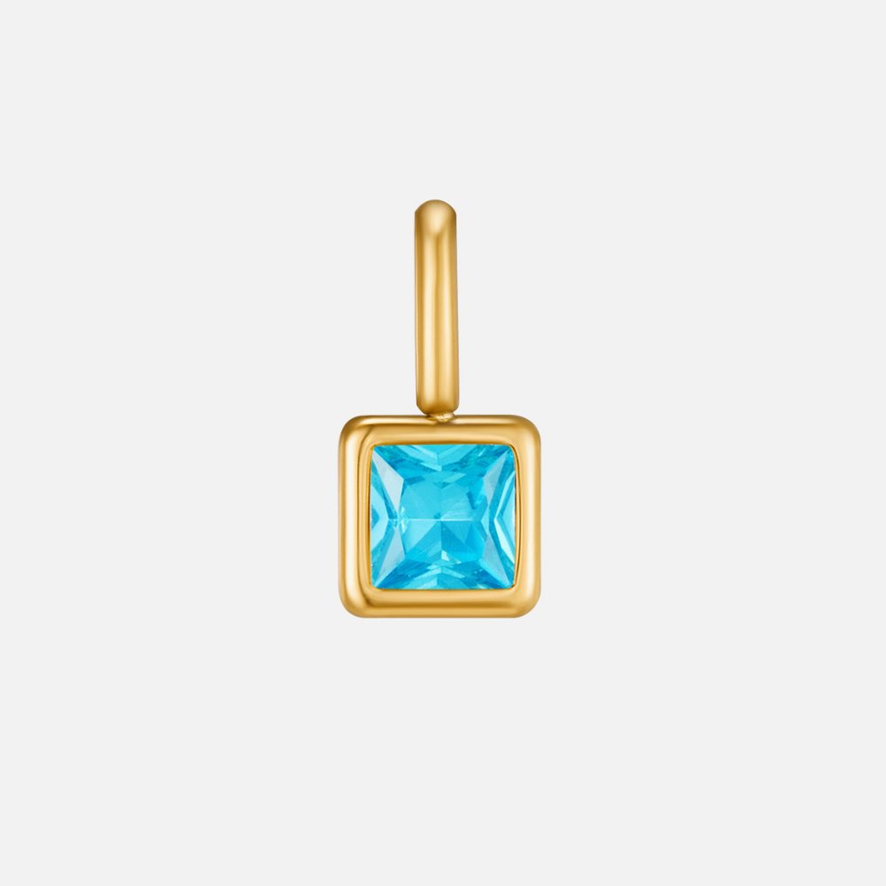 Benedetta Square Birthstone Necklace