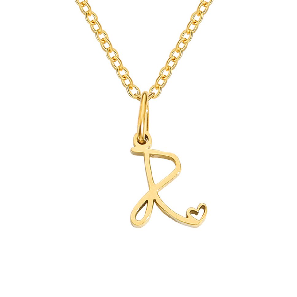 Carina Heart Initial Necklace