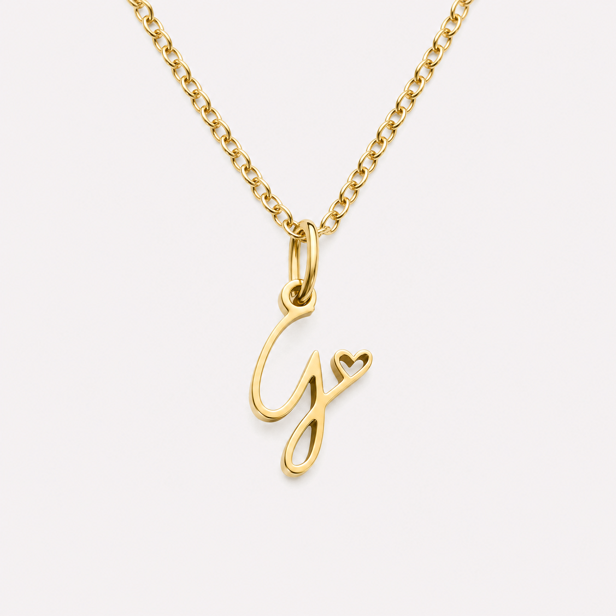 Carina Heart Initial Necklace