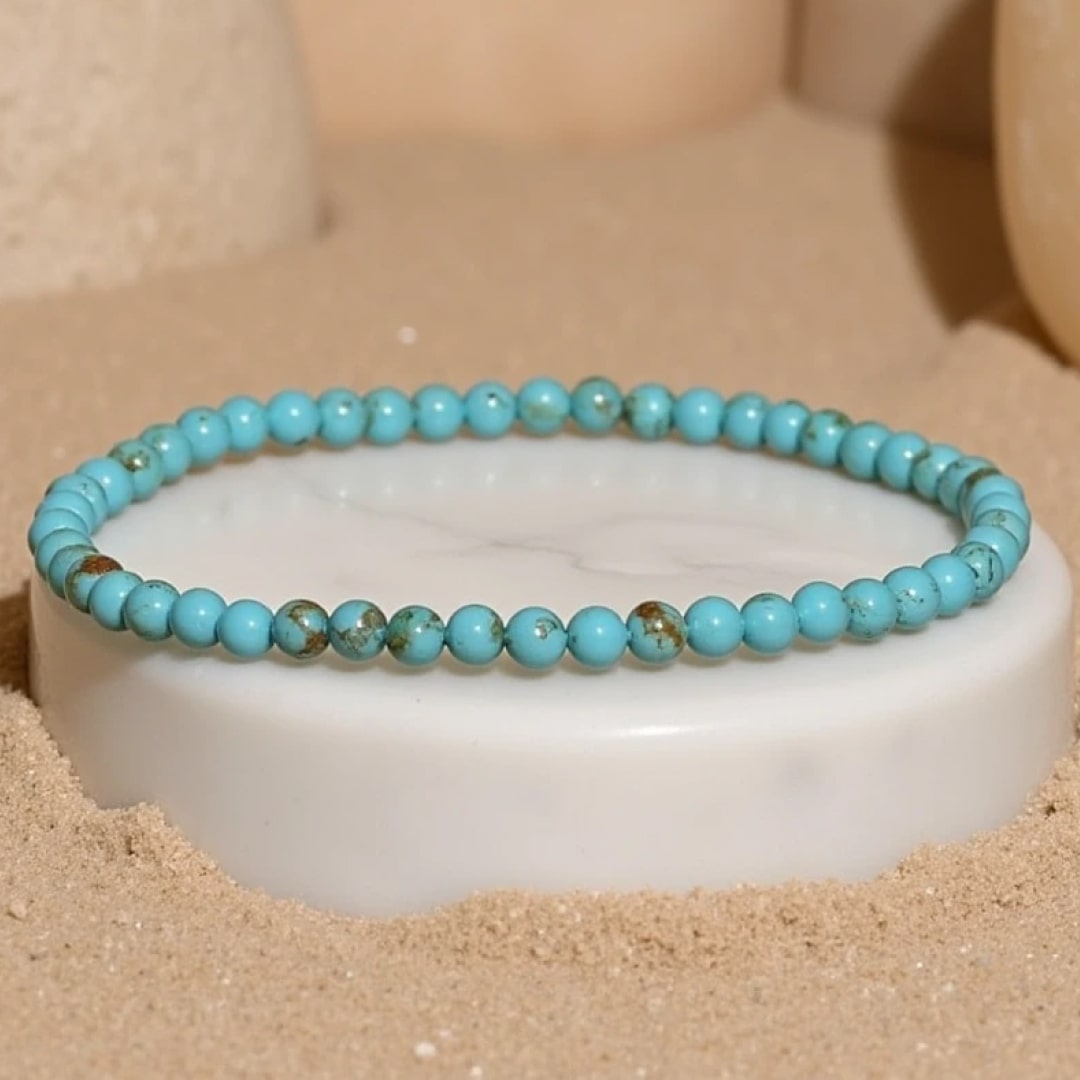 Fine 4 mm Stone Bead Bracelet