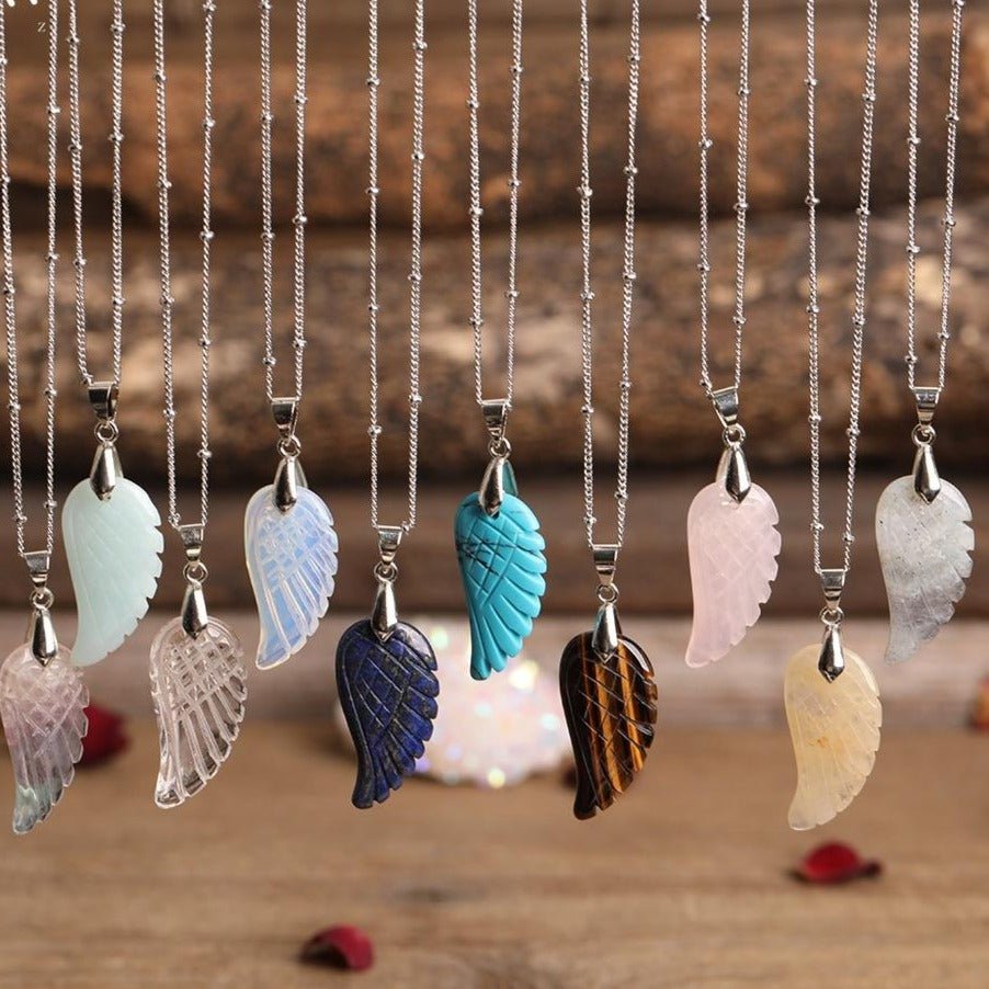 "Light Wing" Pendant in Natural Stone