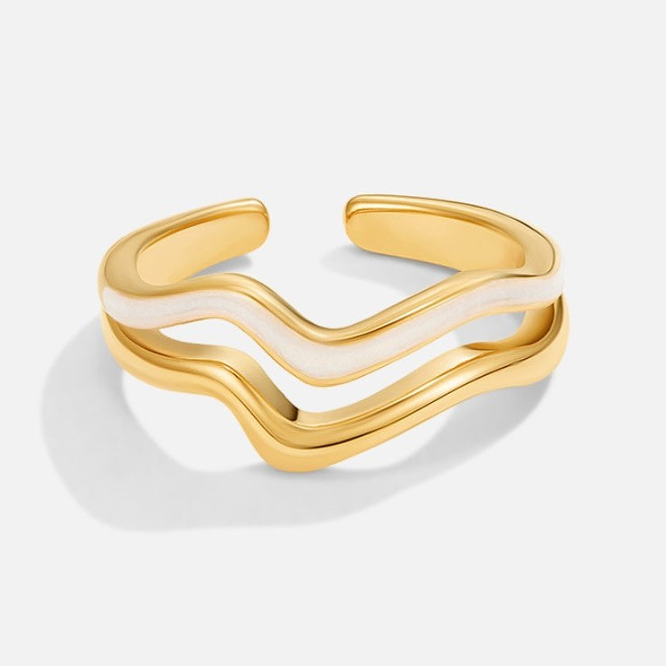 Delfina Double Wave Ring