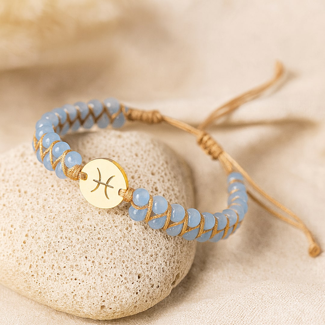"12 Constellations" Braided Bracelet in Natural Stones