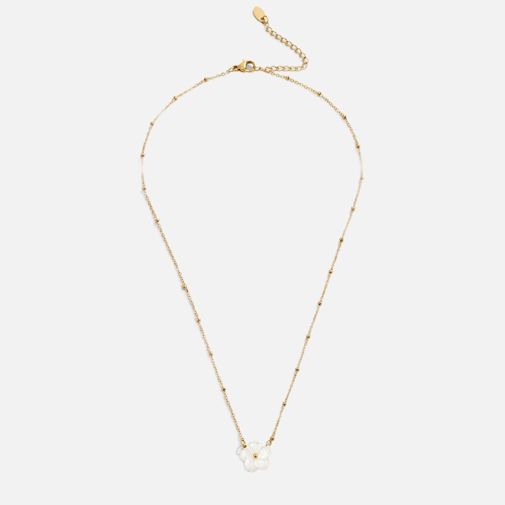 White Blossom Flower Necklace