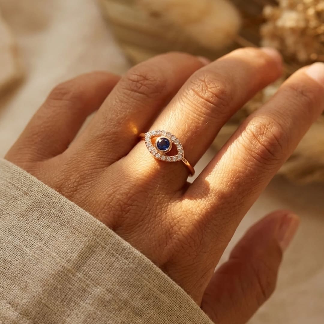 "Blue Eye" Adjustable Ring