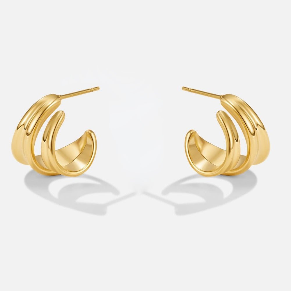 Ernesta Ridged Hoops