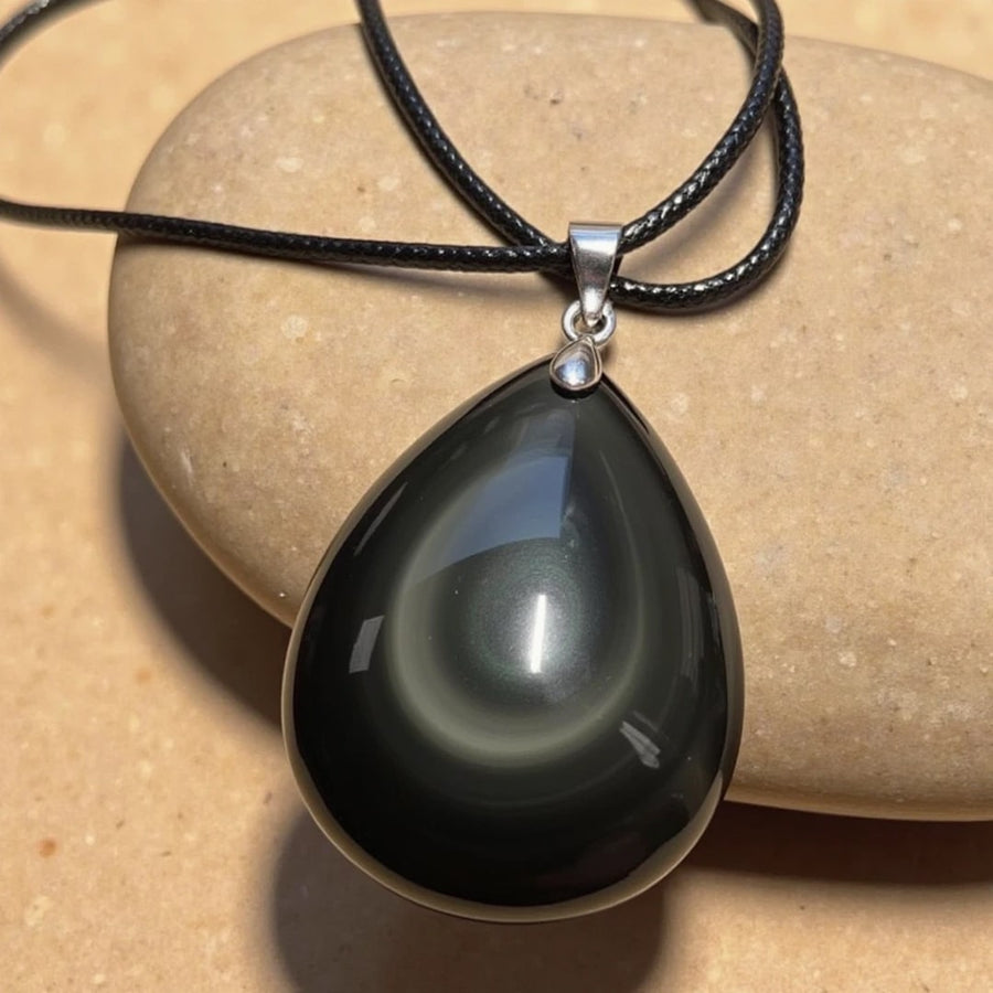 Drop Pendant in Celestial Eye Obsidian