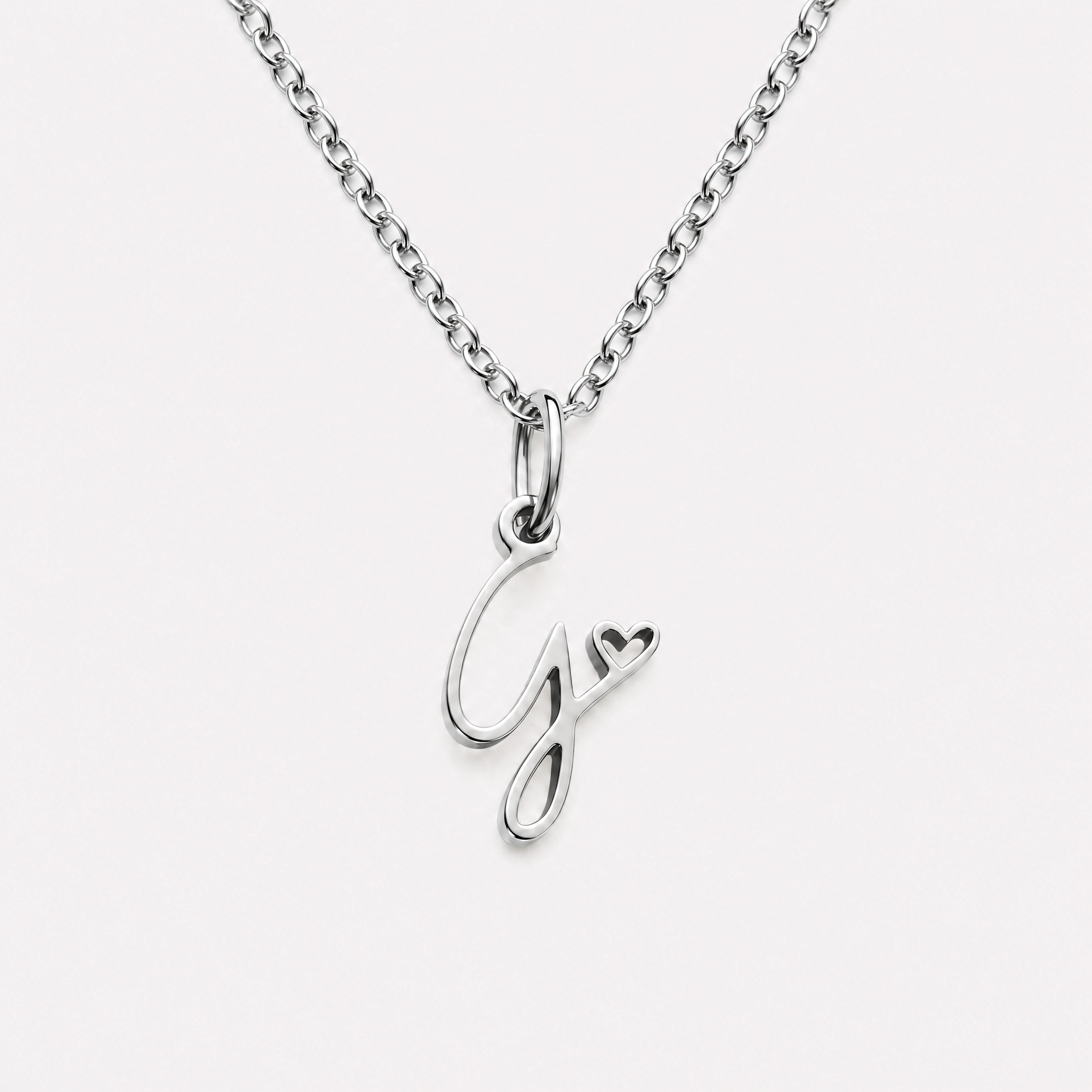 Carina Heart Initial Necklace