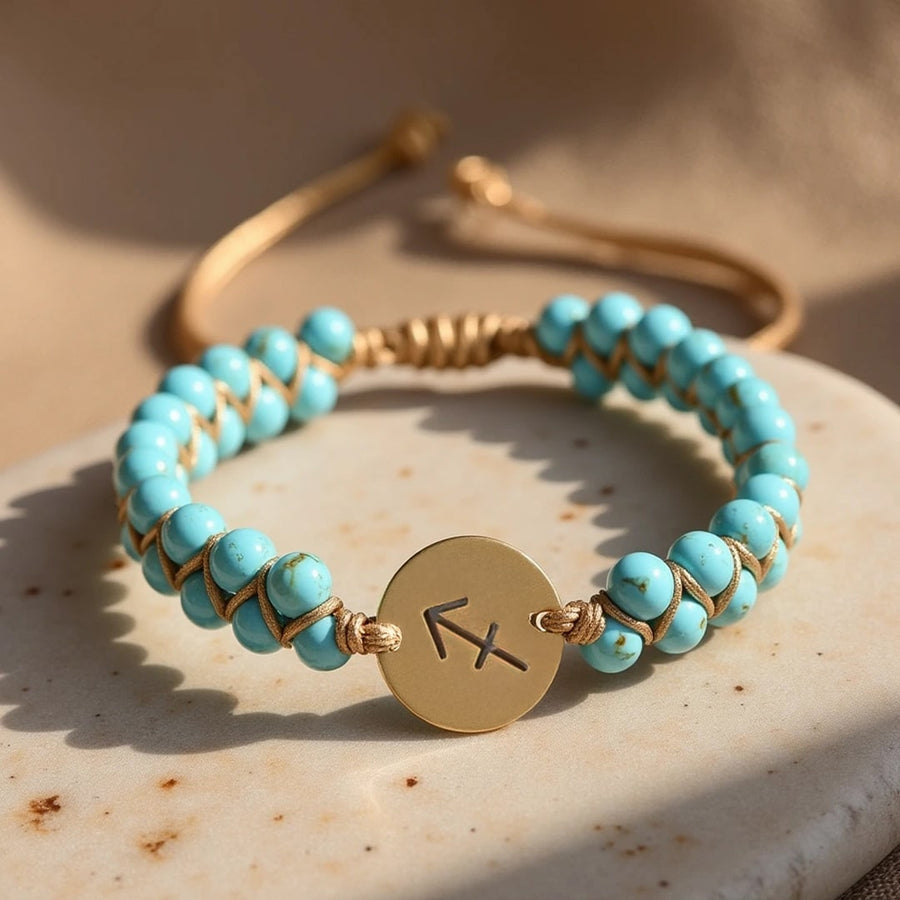"12 Constellations" Braided Bracelet in Natural Stones