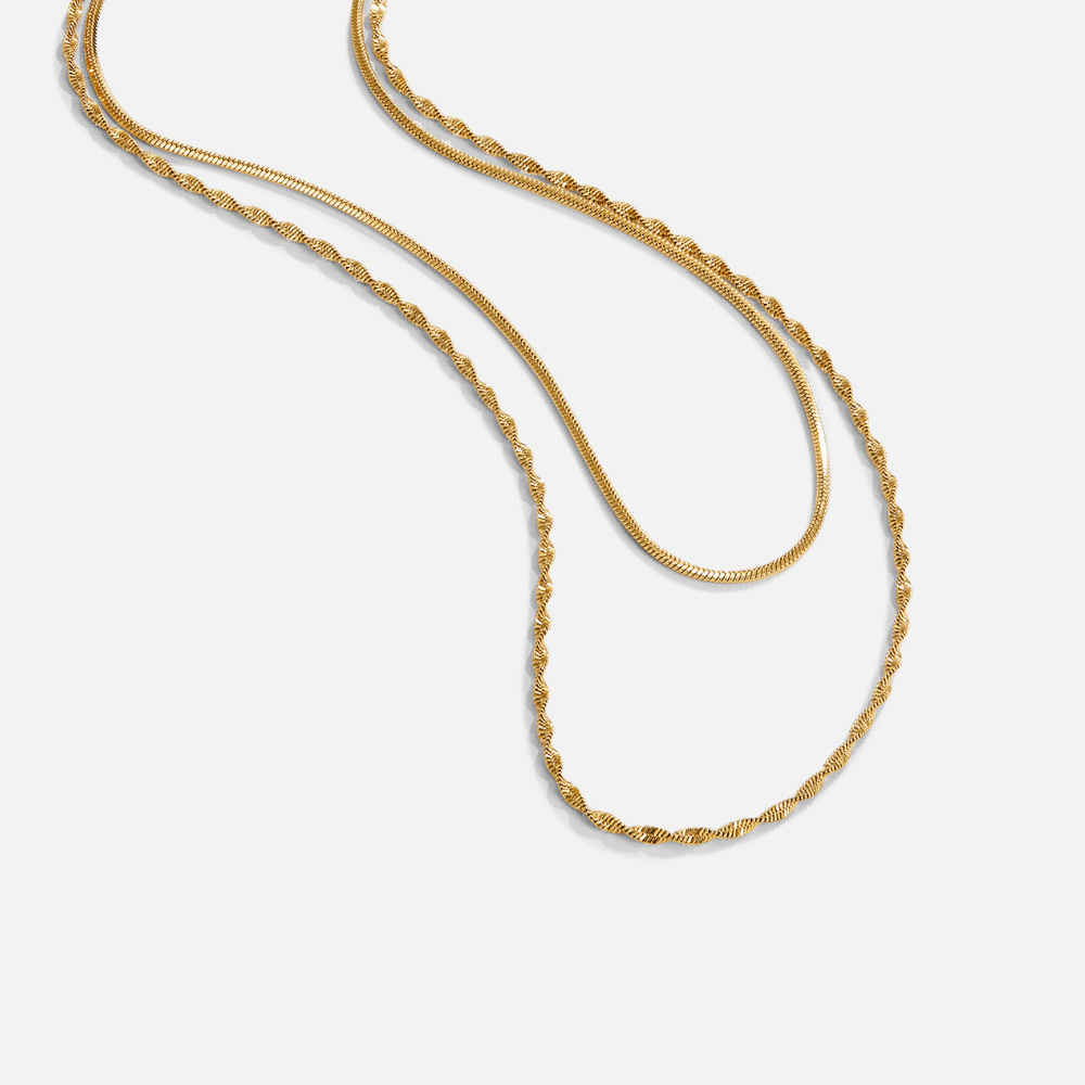 Stefania Double Chain Necklace