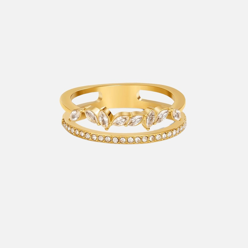 18K Gold Mia Crystal Ring