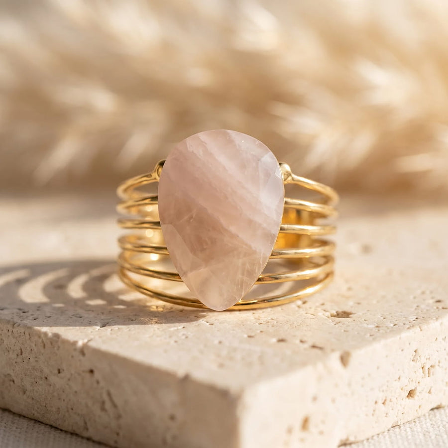 "Lalita" Ring in Rose Quartz