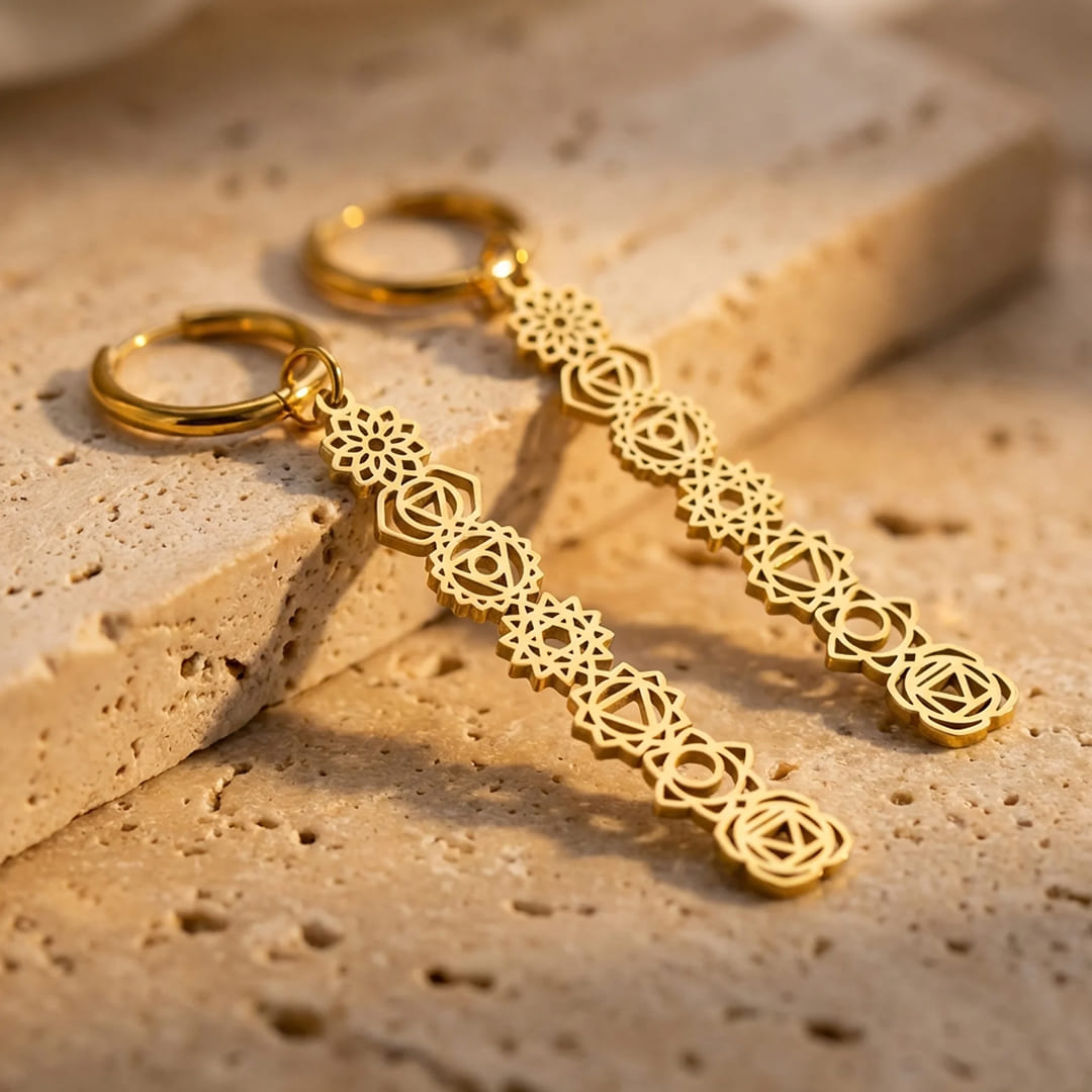 7 Chakra Symbols Earrings