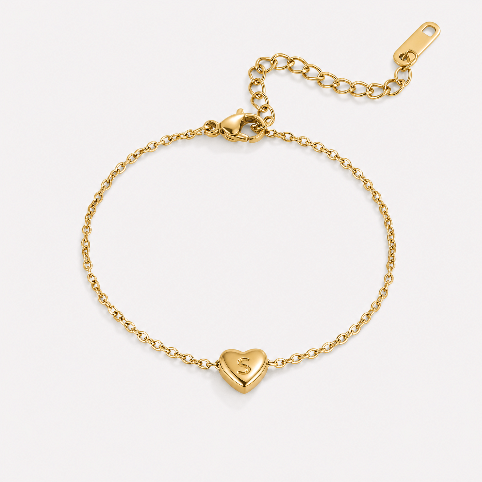 Diletta Heart Initial Bracelet