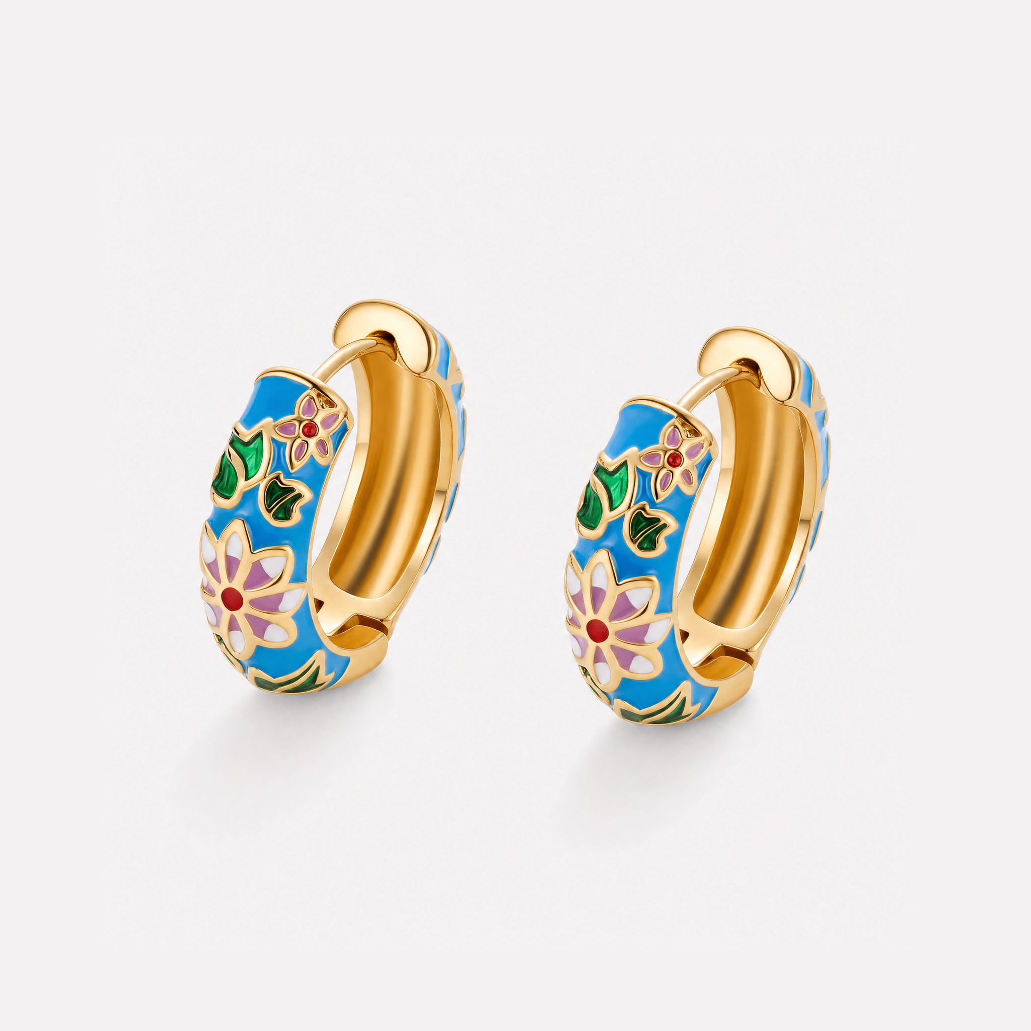 Floriana Flower Hoops