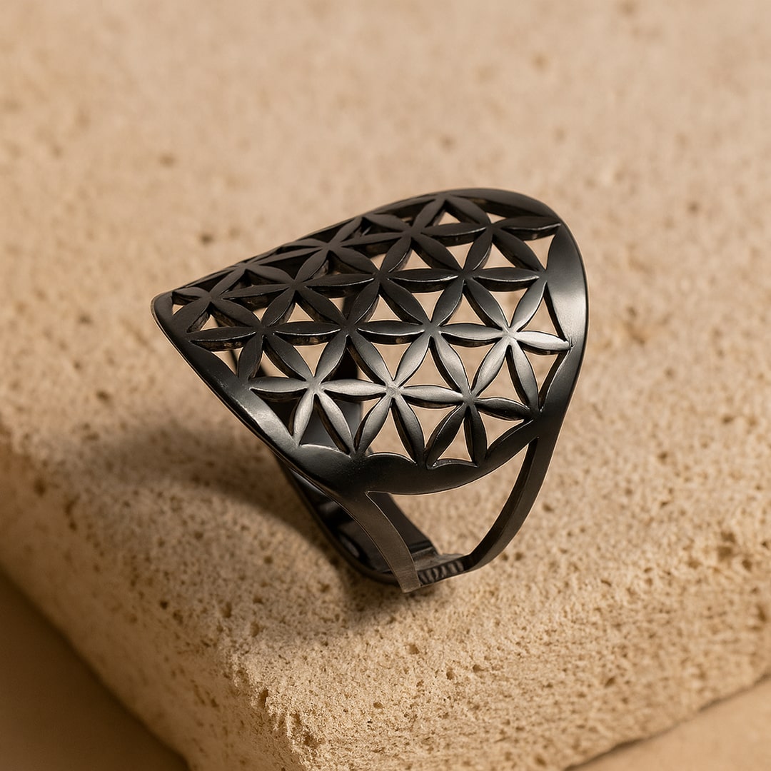 "Flower of Life" Adjustable Ring