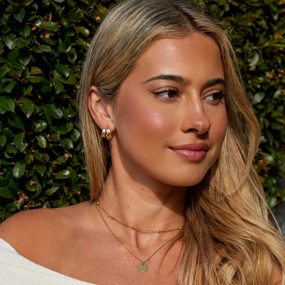 Ernesta Ridged Hoops