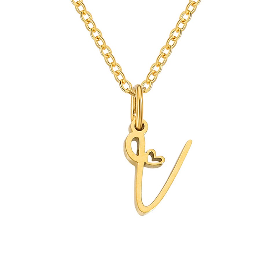 Carina Heart Initial Necklace