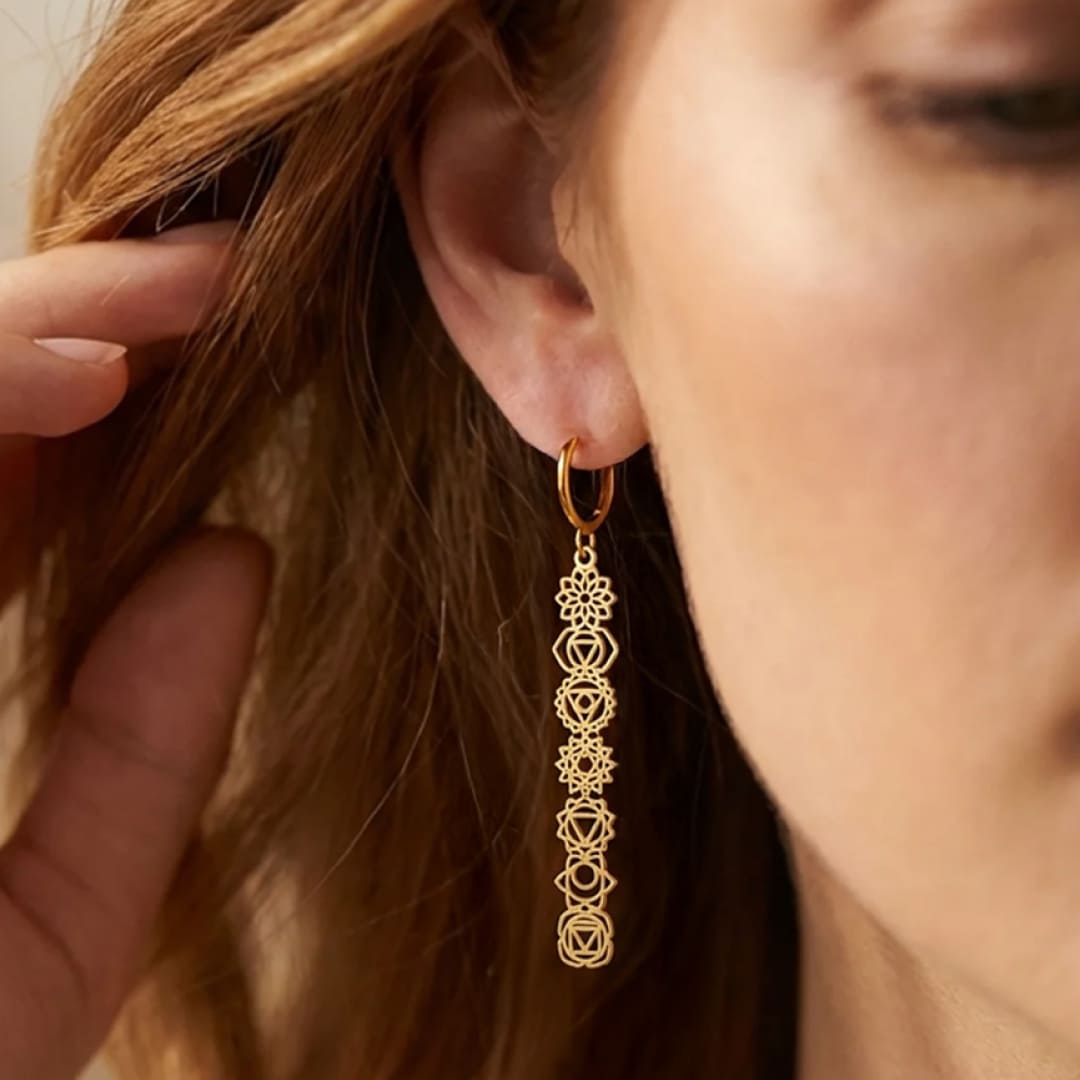 7 Chakra Symbols Earrings