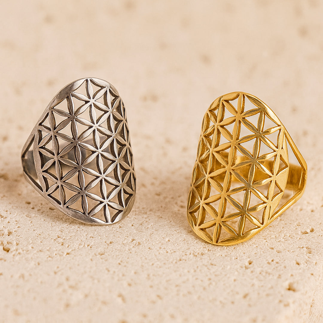 "Flower of Life" Adjustable Ring