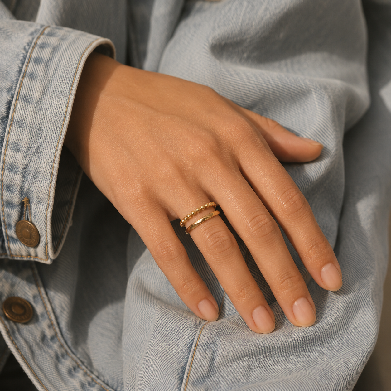 Bead and Twist Ring