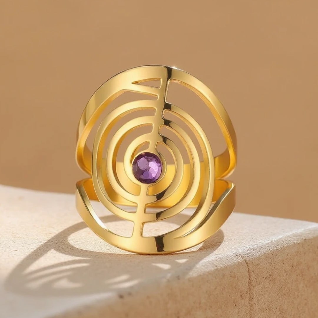 "Energy Spiral" Adjustable Ring