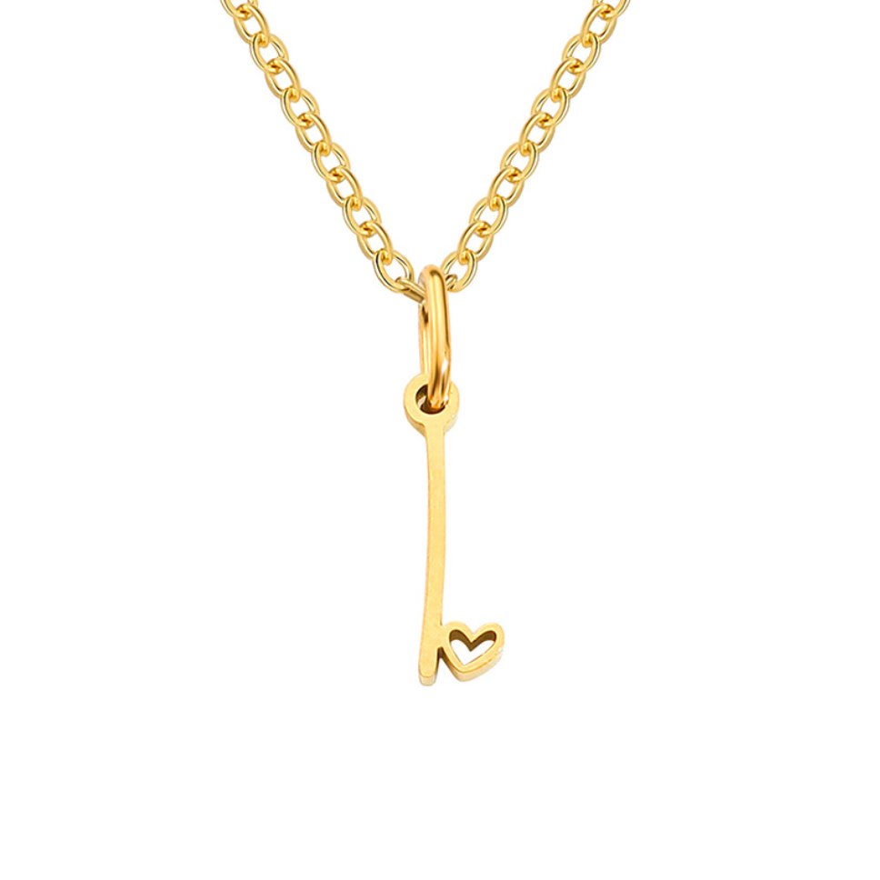 Carina Heart Initial Necklace