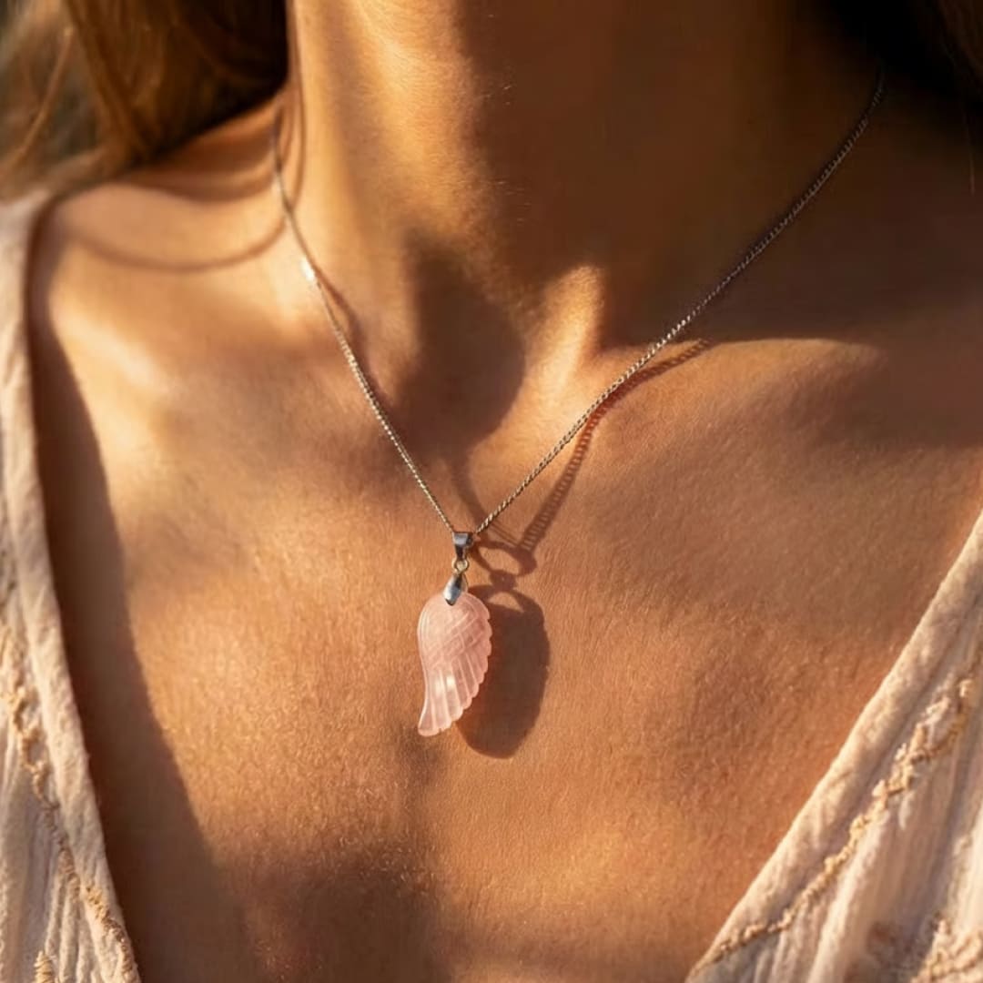 "Light Wing" Pendant in Natural Stone