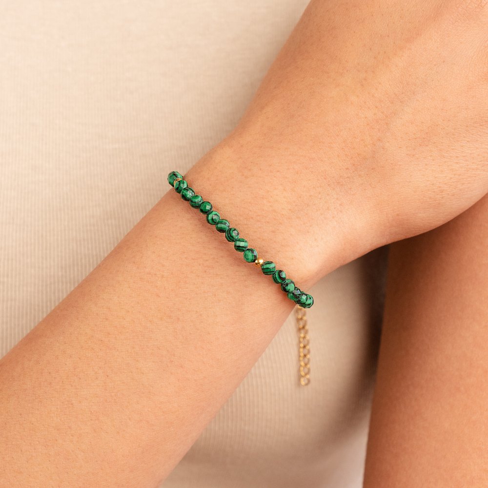 Ilenia Green Bead Bracelet